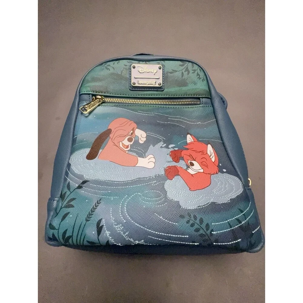 Loungefly Disney Fox And The Hound Mini Backpack Tod Copper Water Play